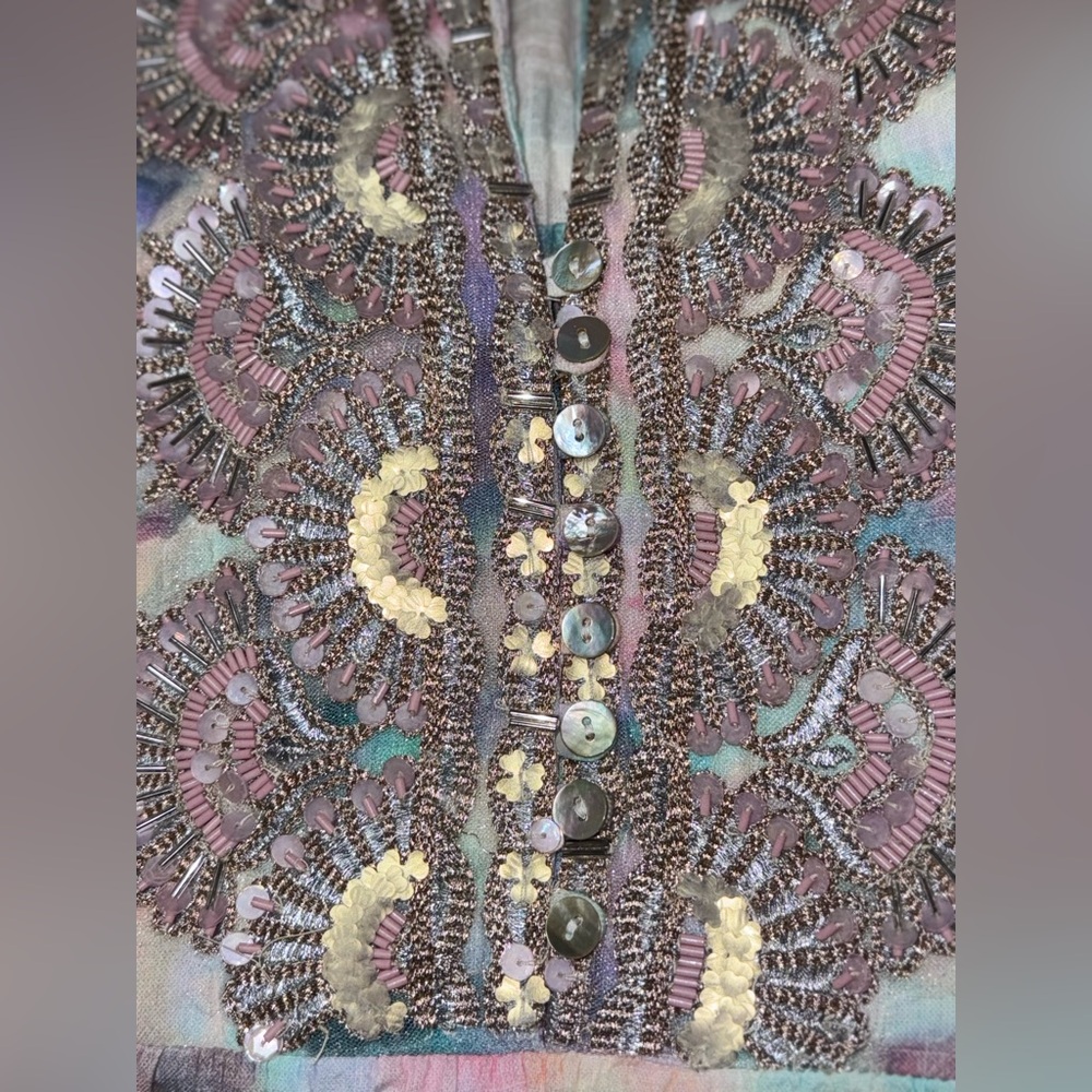 Soft Surroundings Bazille Pastel Tie Dye Tunic Top XL extra large petite - Picture 6 of 8